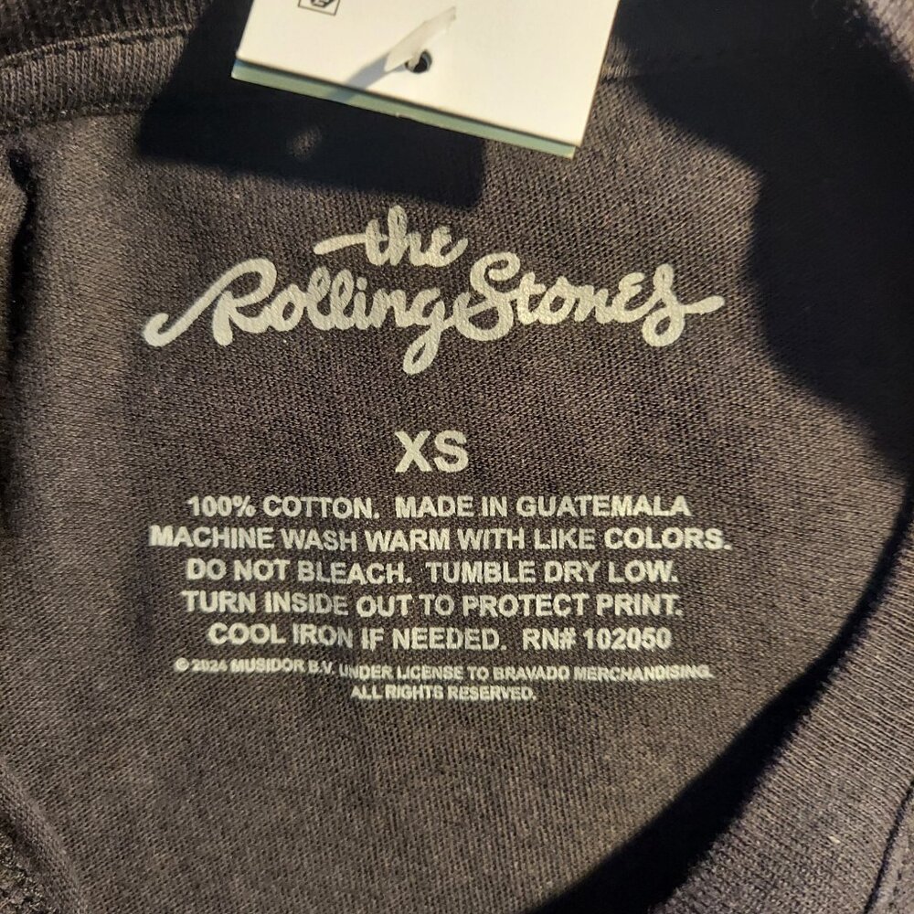NWT The Rolling Stones Tour of America ’78 Graphic Band Tee Black XS 100% Cotton - Picture 5 of 5